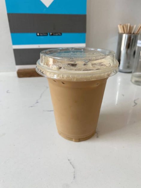 The Maple Latte served at Versus coffee shop in Toronto which delivers the perfect balance of sweetness and espresso taste.